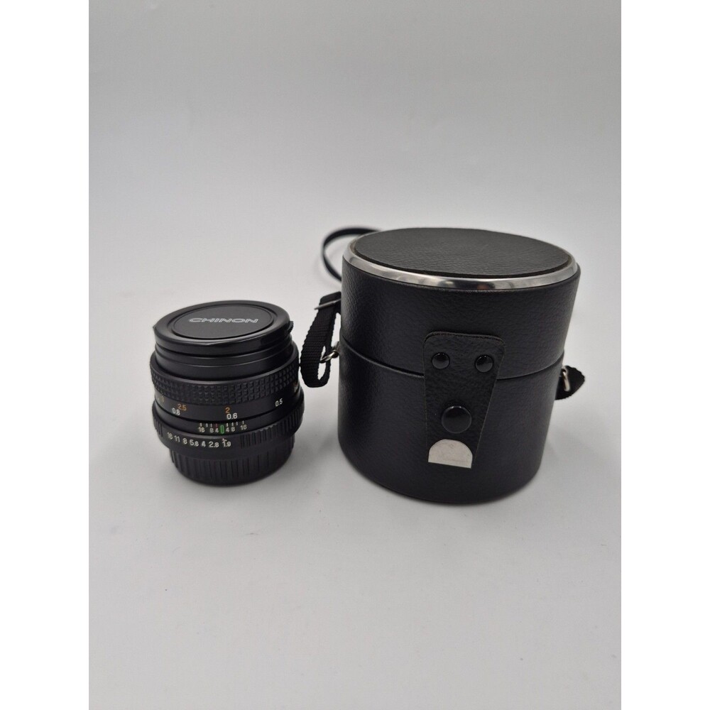 Chinon 50mm F/1.9 Auto Manual Focus Lens For Pentax K Mount With Case Vintage